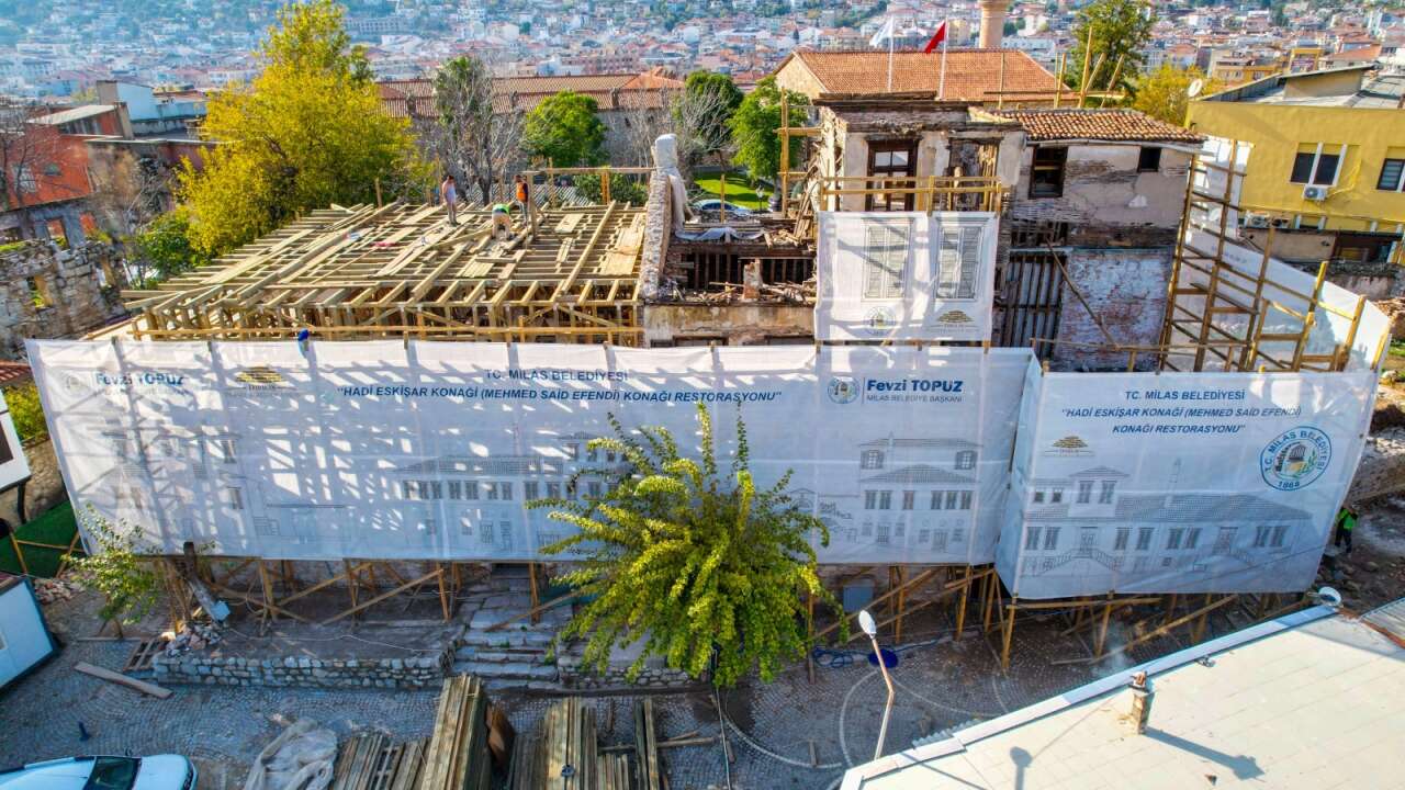 Milas’ın İhtişamlı Konağında Restorasyon Çalışmaları Büyük Oranda Tamamlandı 4